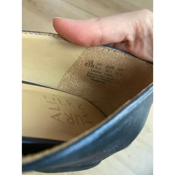 Naturalizer Samantha d’orsay flat women’s size 8.5 blue metallic leather comfort - Picture 4 of 4